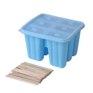 Silicon Ice Cream Molds 6 Grid Popsicle Mould - Blue