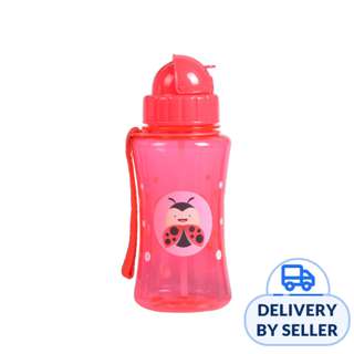 Maya & Friends Straw Water Bottle W/ Strap - 350ML (Red) Maya & Friends Straw Water Bottle W/ Strap - 350ML (Red)