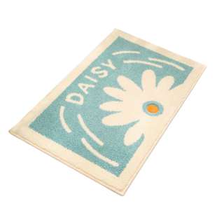 Sweet Home Microfiber Cute Door Bathroom Mat - Daisy Green