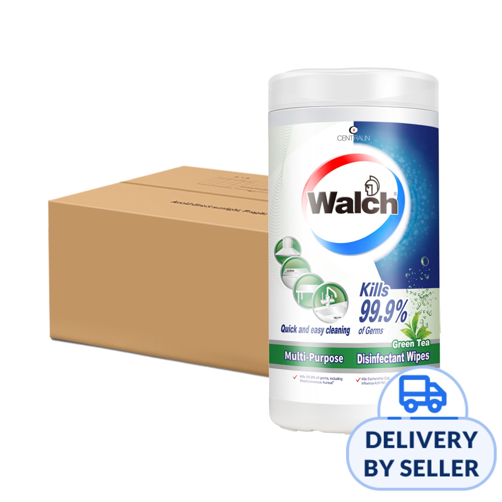 Carton Deal] Walch Disinfectant Wipes - Aqua | NTUC FairPrice
