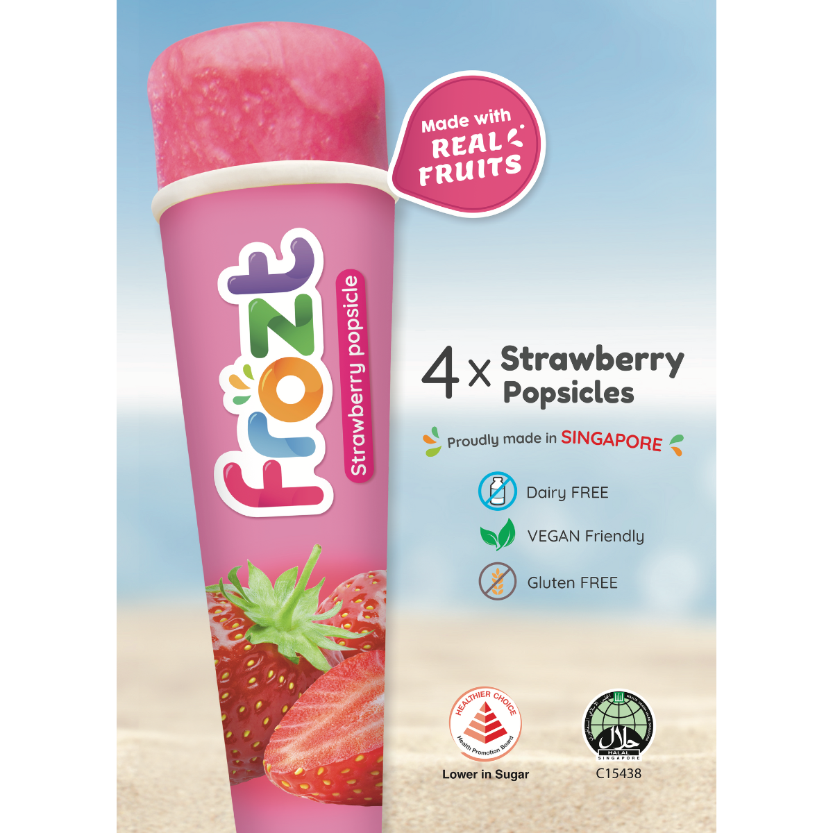 Frozt Popsicles - Strawberry Frozt Popsicles - Strawberry