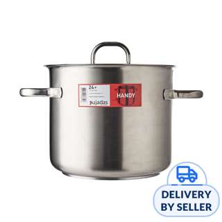 Pujadas Stainless Steel Stock Pot 9.0 Ltr With Lid - 24cm