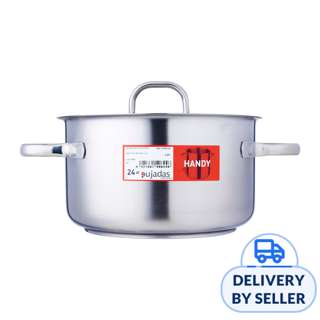 Pujadas Stainless Steel Sauce Pot 6.2Ltr With Lid - 24Cm Pujadas Stainless Steel Sauce Pot 6.2Ltr With Lid - 24Cm