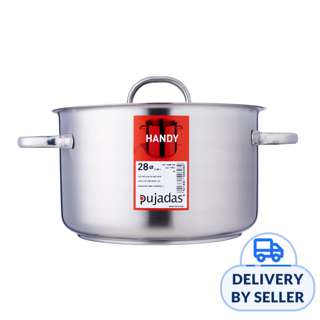 Pujadas Stainless Steel Sauce Pot 9.5Ltr With Lid - 28Cm Pujadas Stainless Steel Sauce Pot 9.5Ltr With Lid - 28Cm