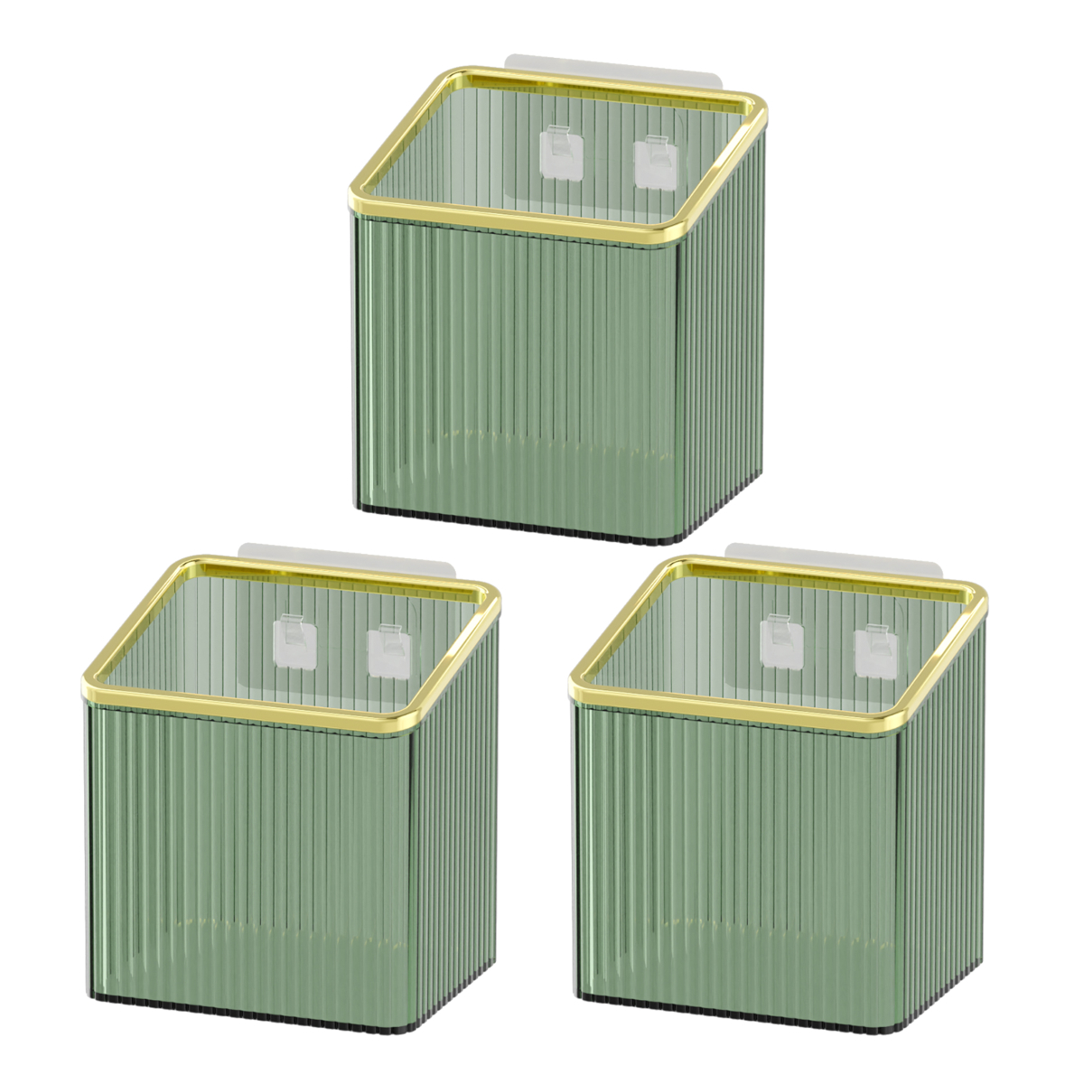 Sweet Home Deluxe Wall-mounted Storage Box - Dark Green Gold