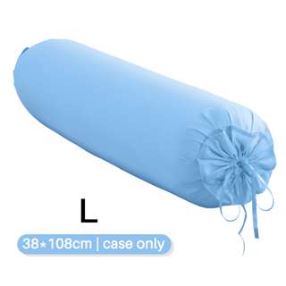 Sweet Home Plain Long-staple Cotton Bolster Case - L (Blue)
