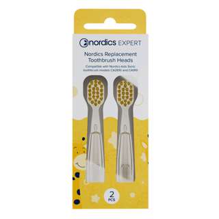 Nordics Kids Sonic Toothbrush Replacement Heads - Yellow