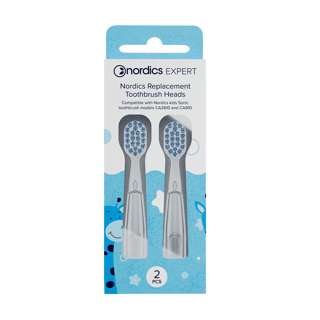 Nordics Kids Sonic Toothbrush Replacement Heads - Blue