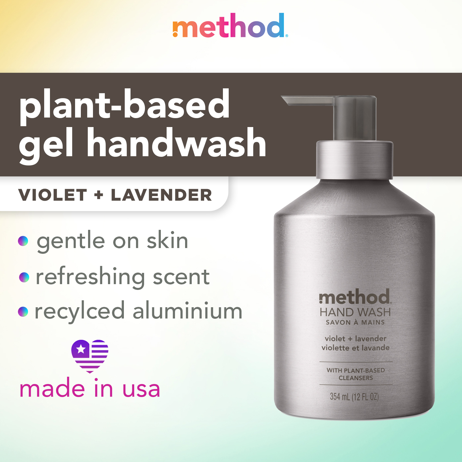 Method Aluminum Gel Hand Wash - Vetiver + Amber | NTUC FairPrice