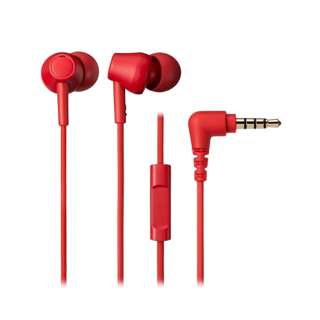 Audio-Technica CK350XIS Inner Earphone With Mic -  Red