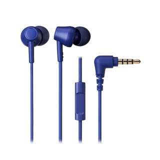 Audio-Technica CK350XIS Inner Earphone With Mic -  Blue
