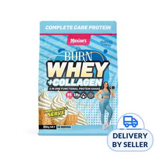 Maxine's Burn Whey+Collagen Protein - Vanilla Soft Serve Maxine's Burn Whey+Collagen Protein - Vanilla Soft Serve