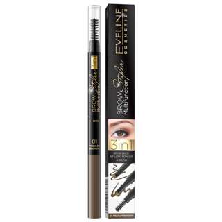 Eveline Brow Styler 3 in 1 Multi-Function - 01 Medium Brown