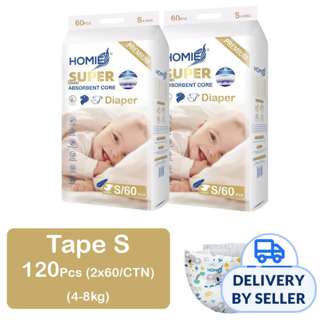 Homie Premium Absorbent TAPE Diaper - Small