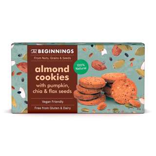 Almond Cookies with Pumpkin, Chia & Flax seeds - Gluten-Free