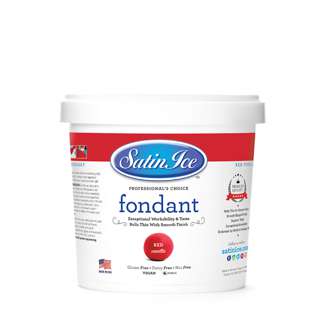 Satin Ice Fondant - Red (Vanilla)
