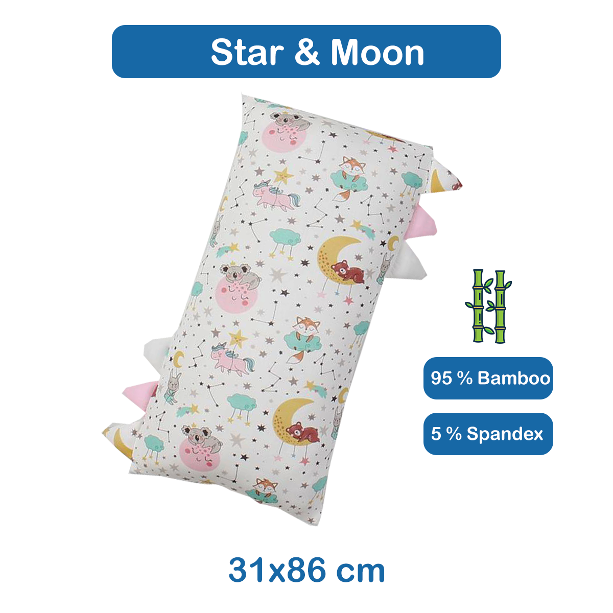 HOMIE Ultra Soft Bamboo Pillow - Star & Moon XL