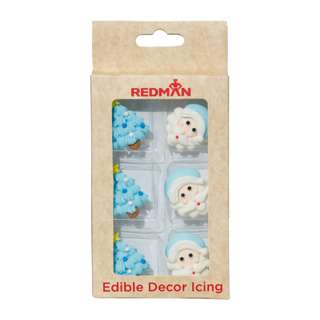 RedMan Decor Icing - Santa Christmas Tree Pastel Blue RedMan Decor Icing - Santa Christmas Tree Pastel Blue