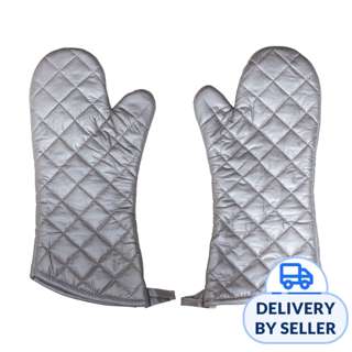 RedMan Oven Mitten Heat Resistance Glove - 17" Silver