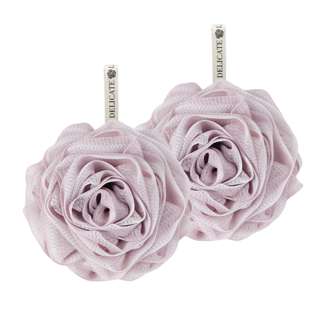 Sweet Home Two-tone Rose Bath Sponge - Lilac Purple