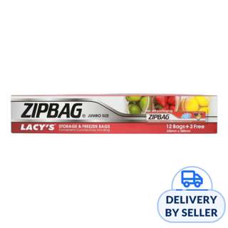 Lacy's Zipbag Storage & Freezer Bags Jumbo Size (330x380mm)