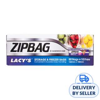 Lacy's Zipbag Storage & Freezer Bags - Sandwich (165mmx150mm)