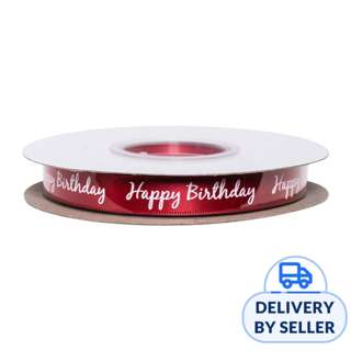 RedMan Ribbon - Red Happy Birthday