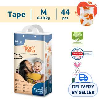 Nino Nana Tape Diapers - Goldfish M (6-10kg)