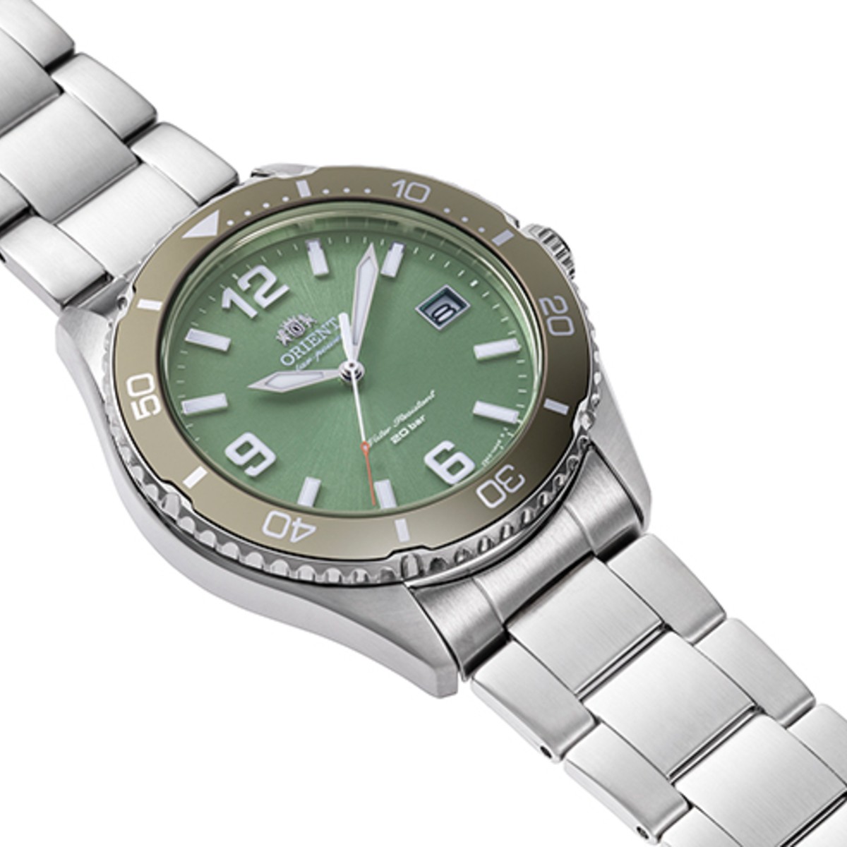 Orient Mako Solar Powered Dial Divers Watch-Sapphire Ice Blue
