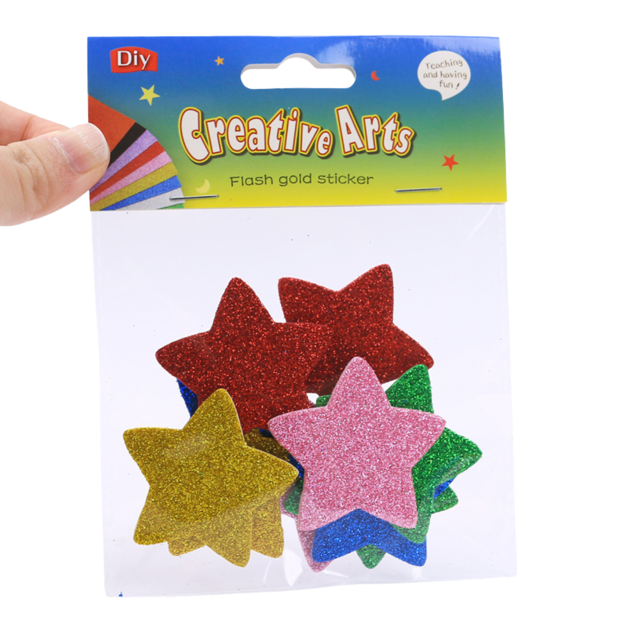 Creative Arts Flash Gold Sticker - Glitter Star