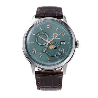 Orient Bambino Dial Automatic Watch-SunMoonGreen (RA-AK0805E)