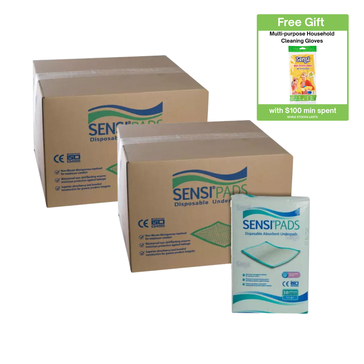Sensi Pads Disposable Underpads - 60cm x 90cm