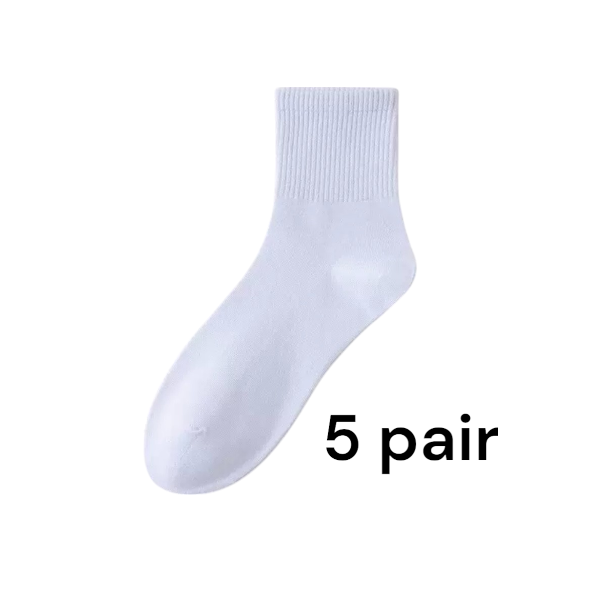 Disposable Socks Unisex Breathable Mid Cut - White