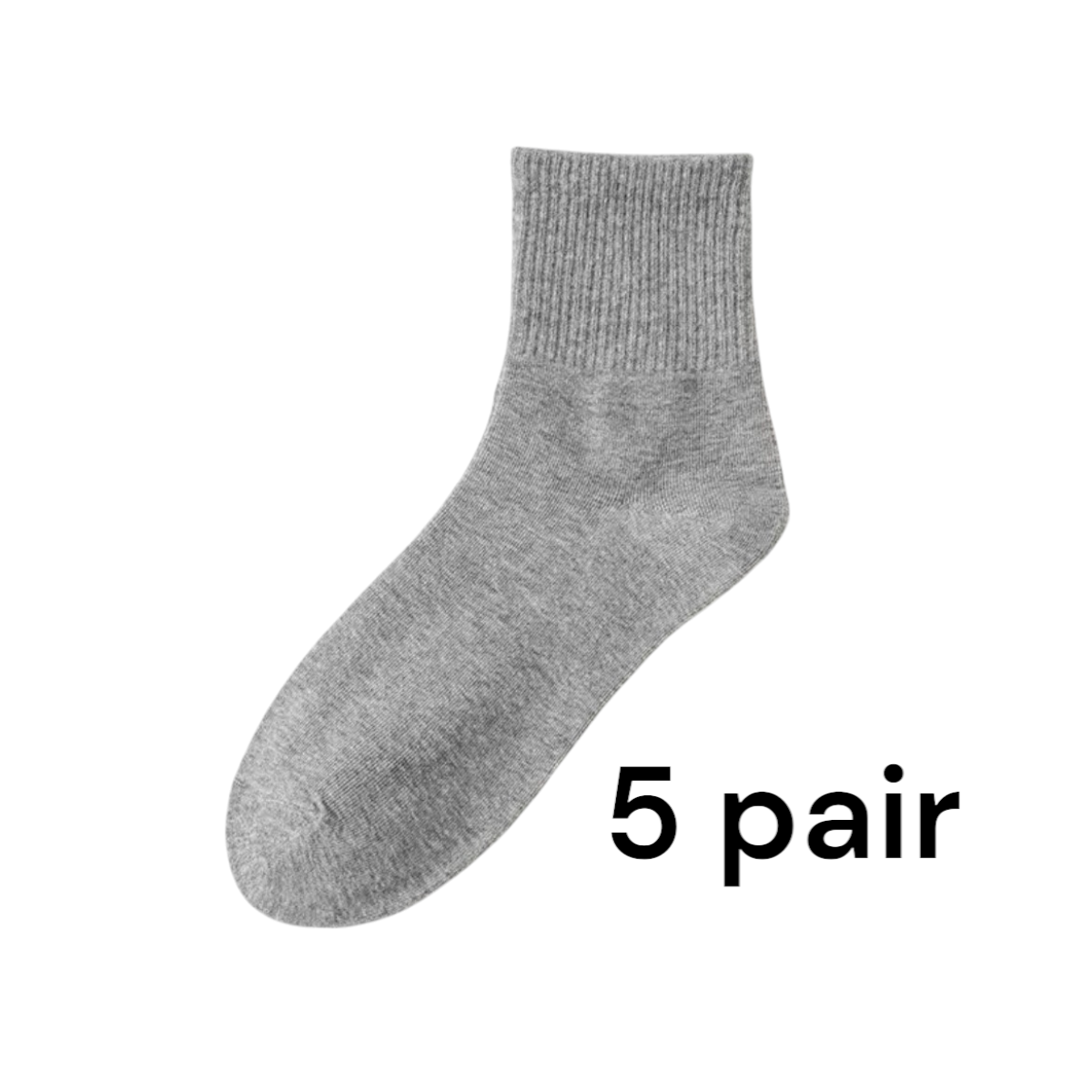 Disposable Socks Unisex Breathable Mid Cut - Grey