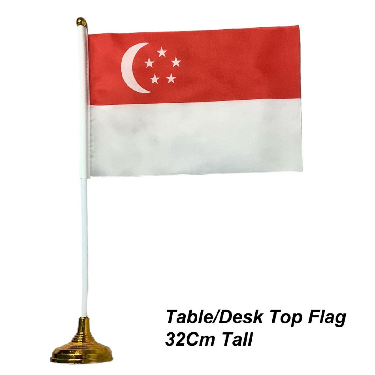 Partyforte NDP National Day Singapore Flag - Table/Desk Top
