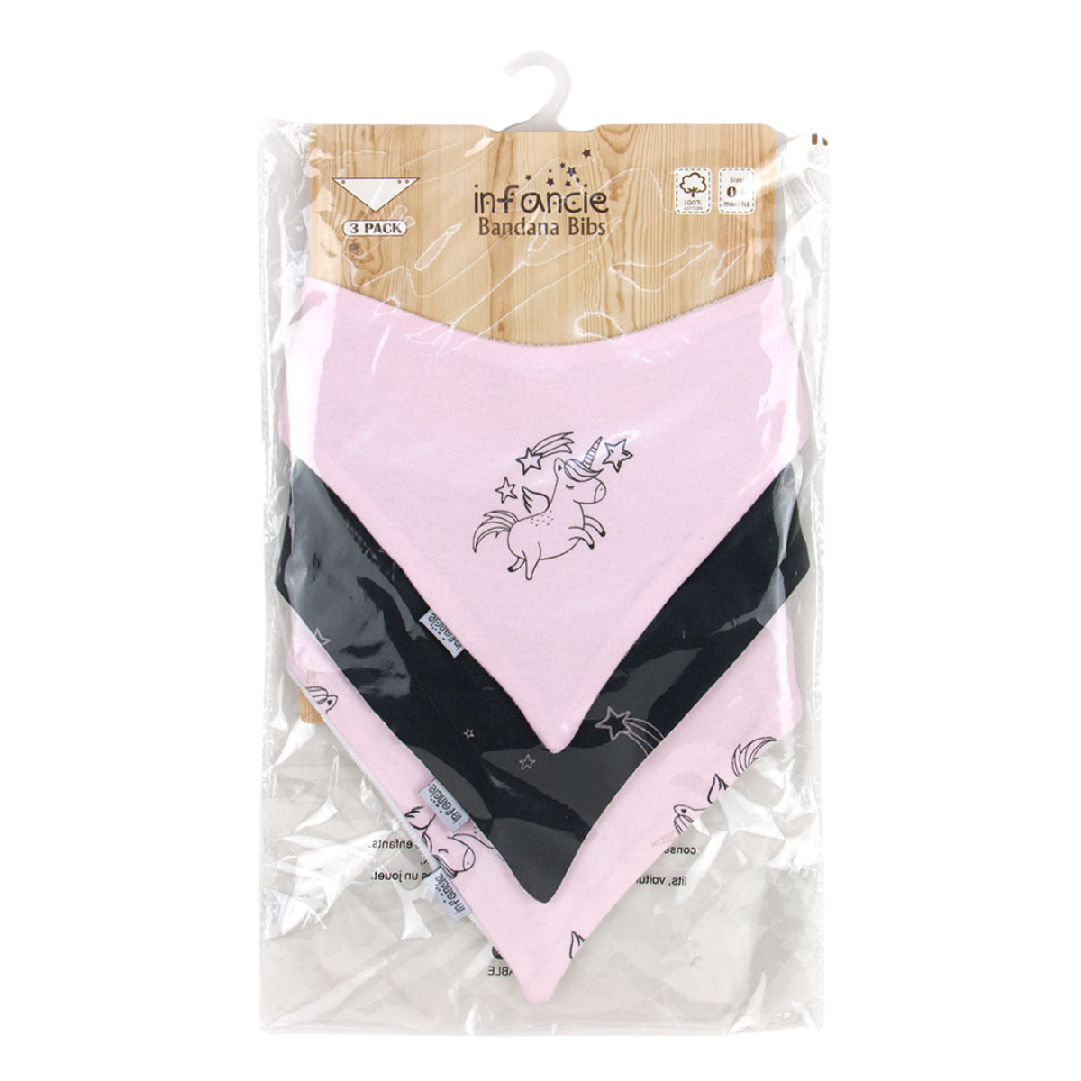 Infancie Cotton Baby Bandana Bib Set - Unicorn