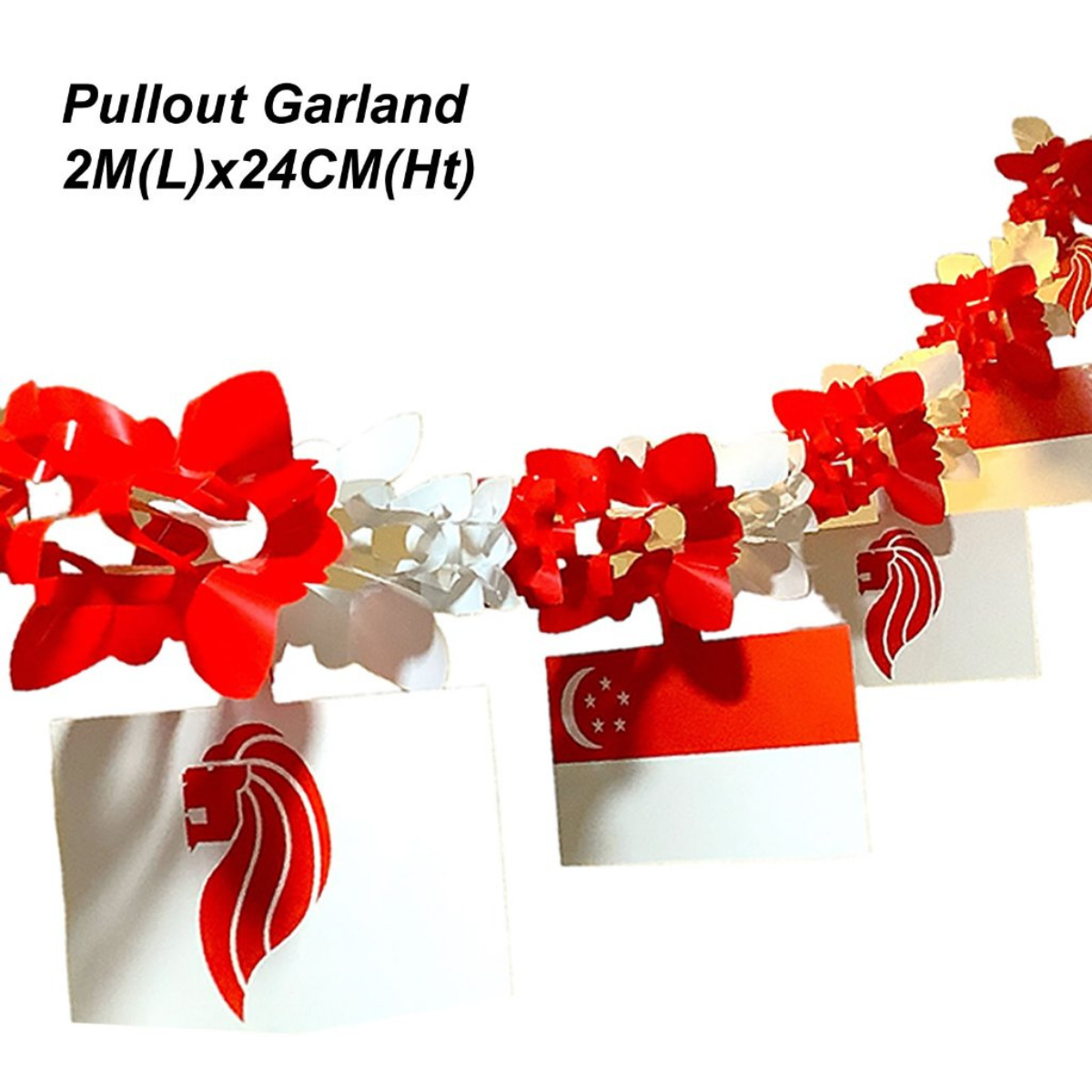 Partyforte NDP National Day Singapore Flag - Pullout Lion Partyforte NDP National Day Singapore Flag - Pullout Lion