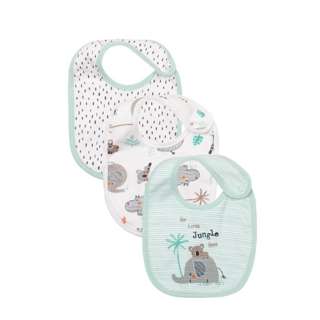 Infancie Cotton Baby Bib Set - Mint Jungle