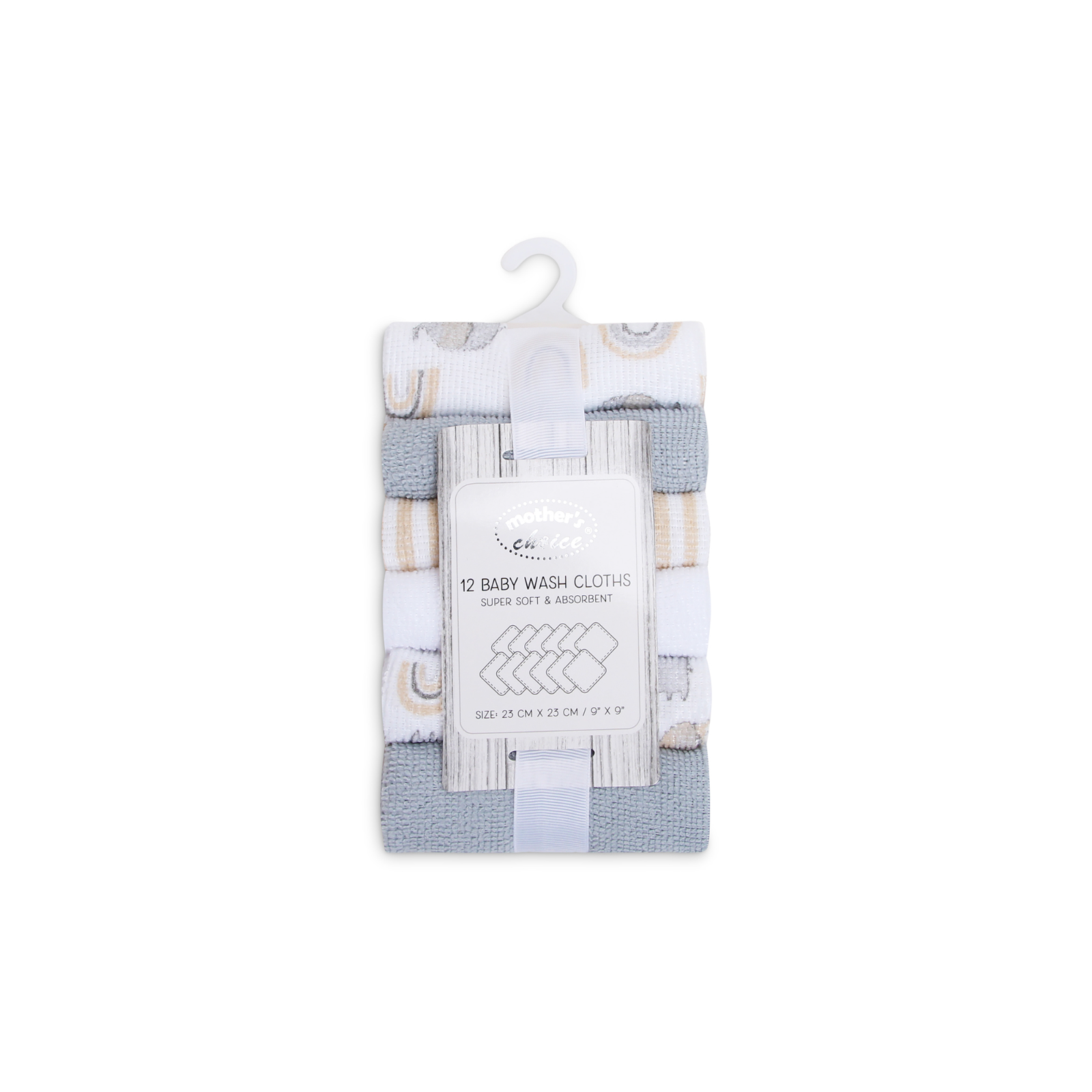 Mother's Choice Wash Cloth Set - Neutral Rainbow