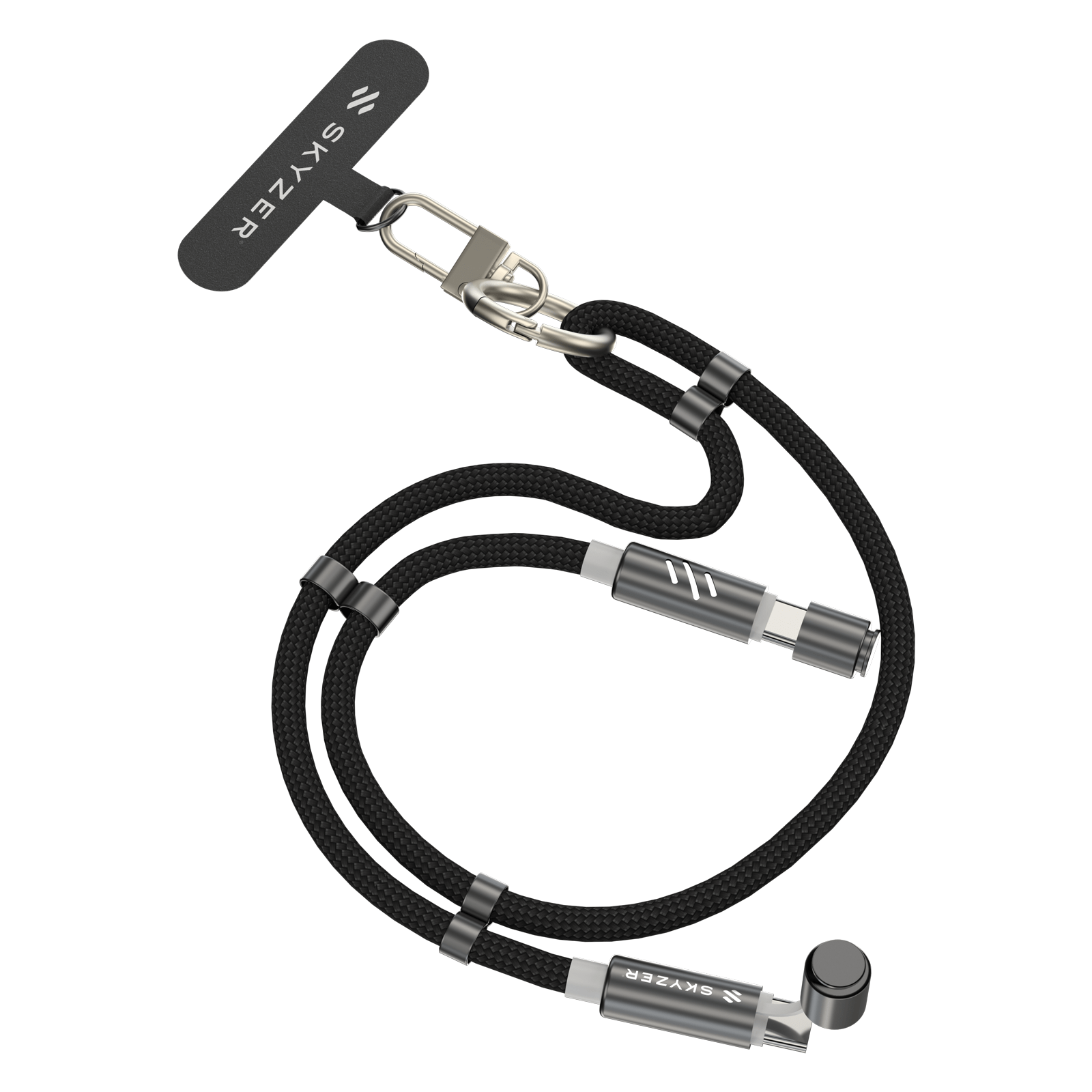 Skyzer CC800 Lanyard Charging Cable 60W 1.5M, Black