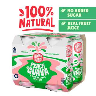 Karma Drinks Peach Guava Sparkling Water