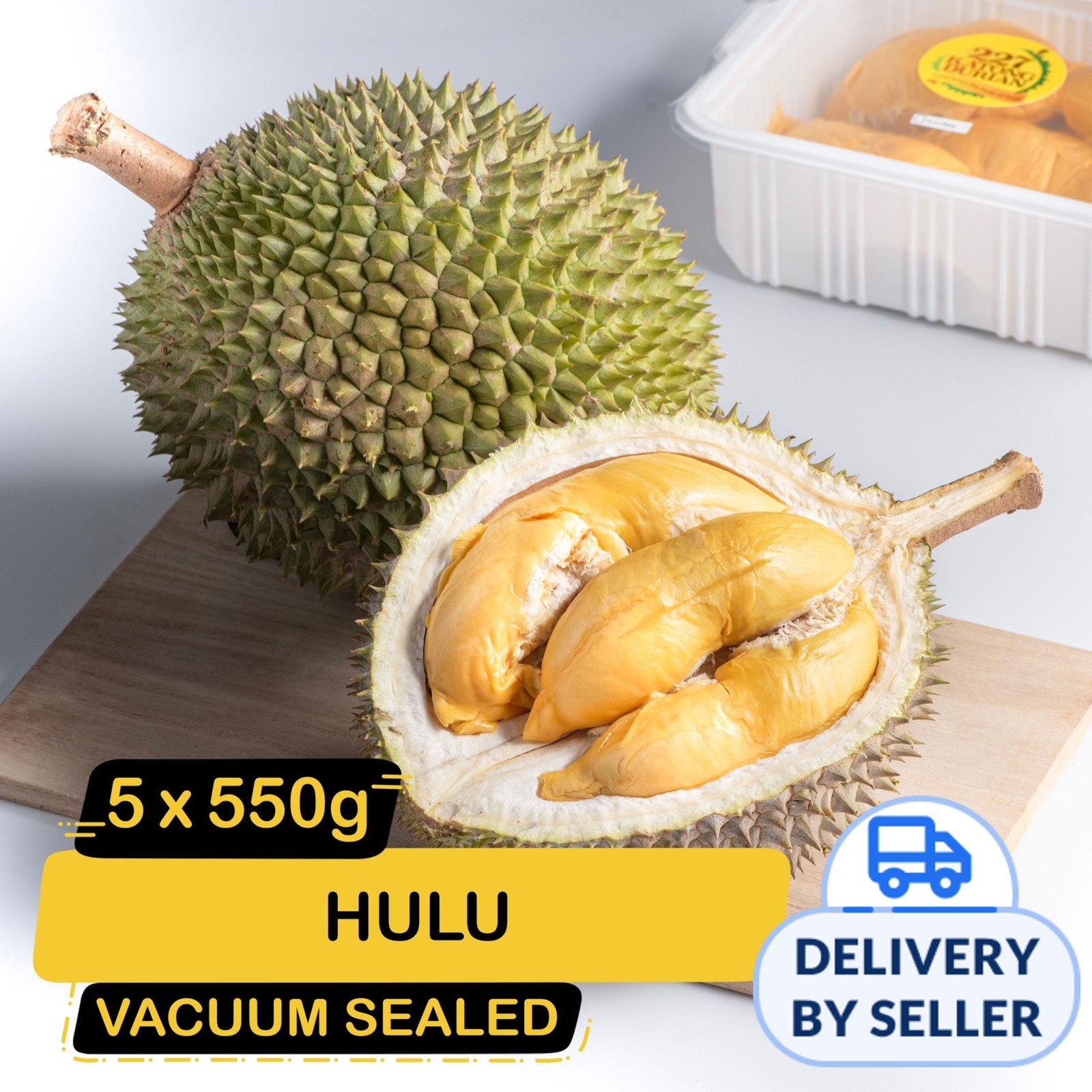 227 Katong Durian D13 Red Prawn Durian - Fresh (Dehusked) | NTUC