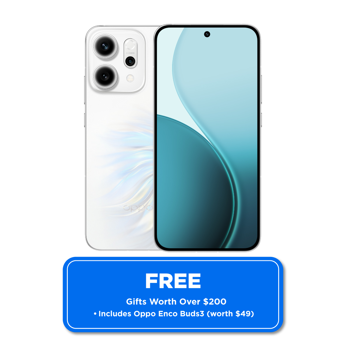 OPPO Reno 14 5G (12GB+256GB) - Opal White | NTUC FairPrice
