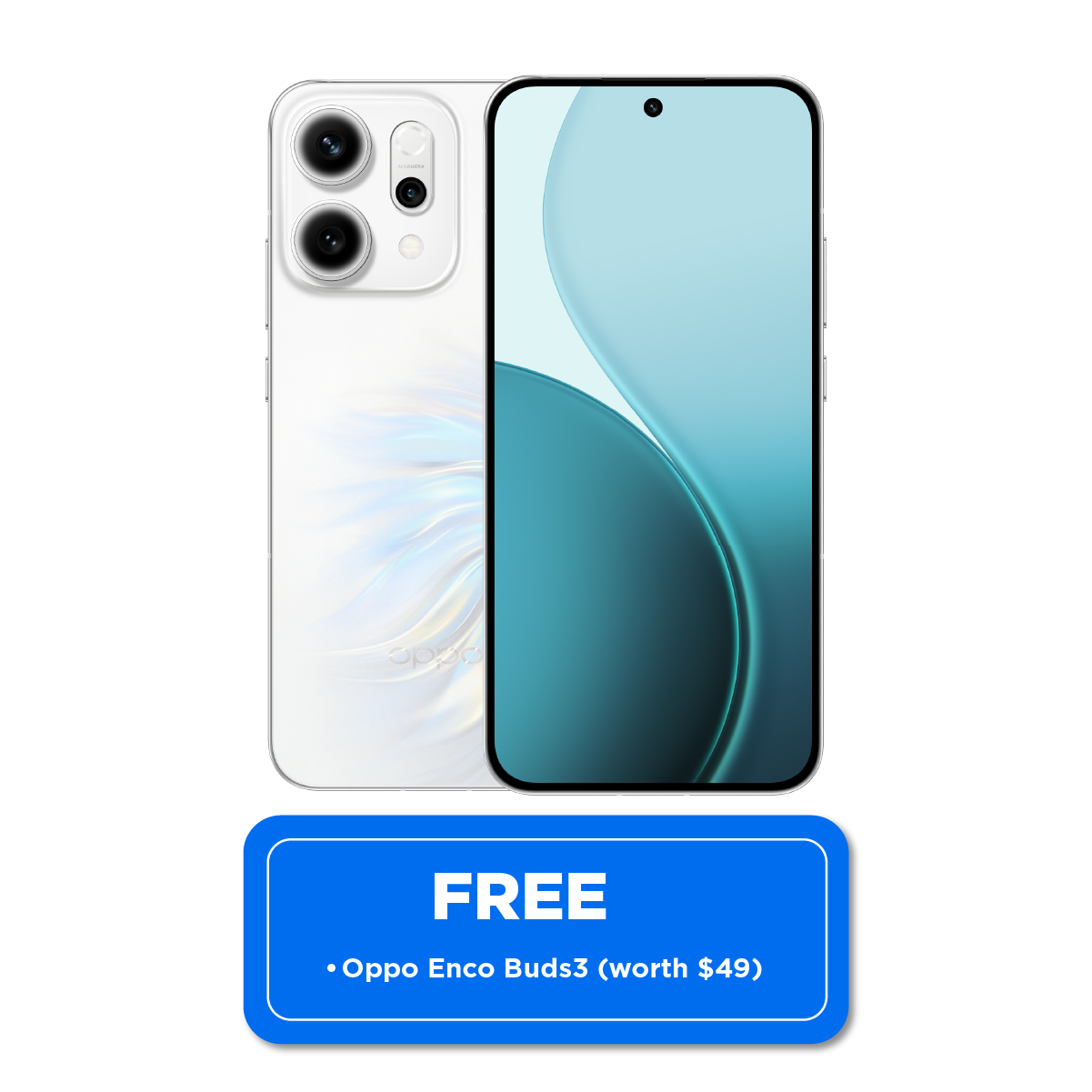 OPPO Reno 14 5G (12GB+256GB) - Opal White | NTUC FairPrice