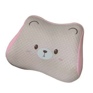 Sweet Home Cooling Fabric Cute Bear Lumbar Cushion - Pink