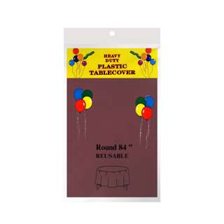 Disposable Round Tablecloth - Red Wine