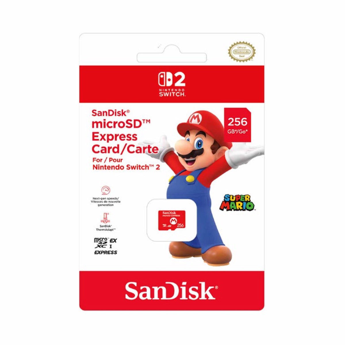Nintendo switch 本体　micro SDカード256gb SanDisk Official MicroSD Express Card - 256GB (Mario Edition