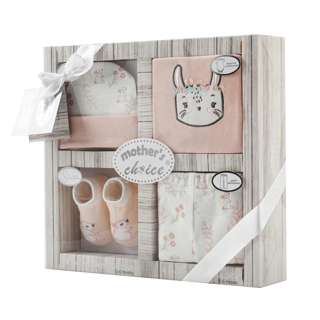 Mother's Choice 4-pc Baby Gift Box - Pink Rabbit