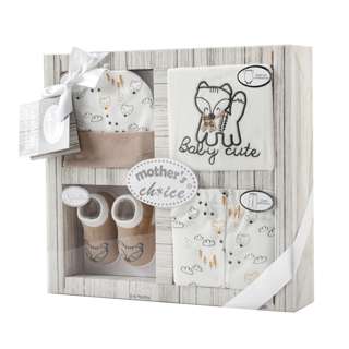 Mother's Choice 4-pc Baby Gift Box - Beige Foxy