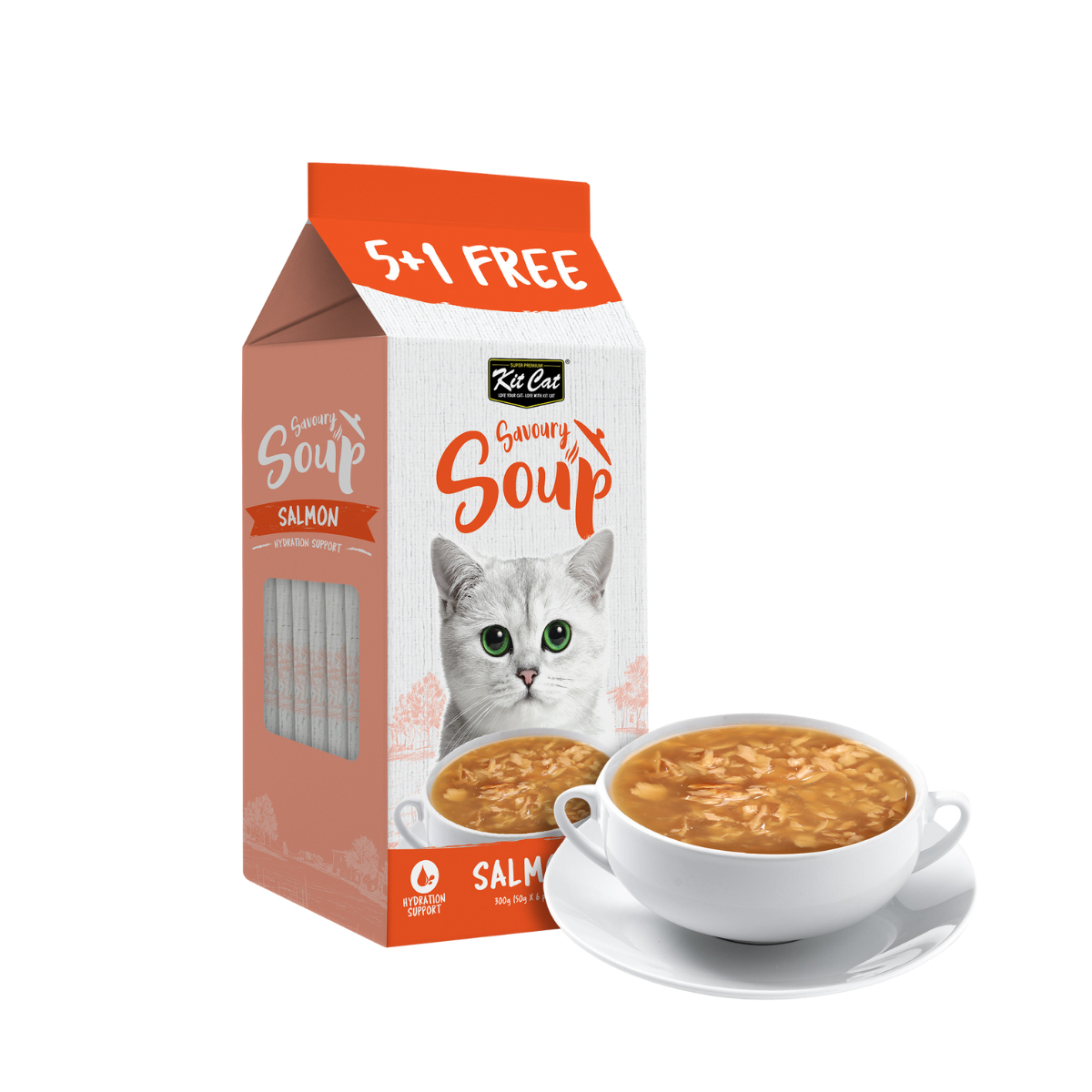 Kit Cat Savoury Soup Wet Food Pouches for Cats - Salmon